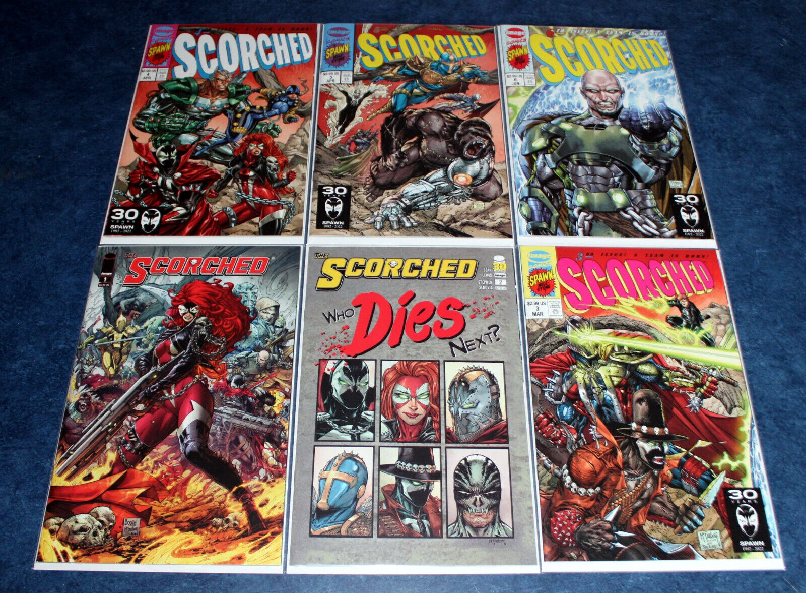 SPAWN the SCORCHED #1 2 3 4 5 6 1st print VARIANT set ToDD McFARLANE iMAGE NM