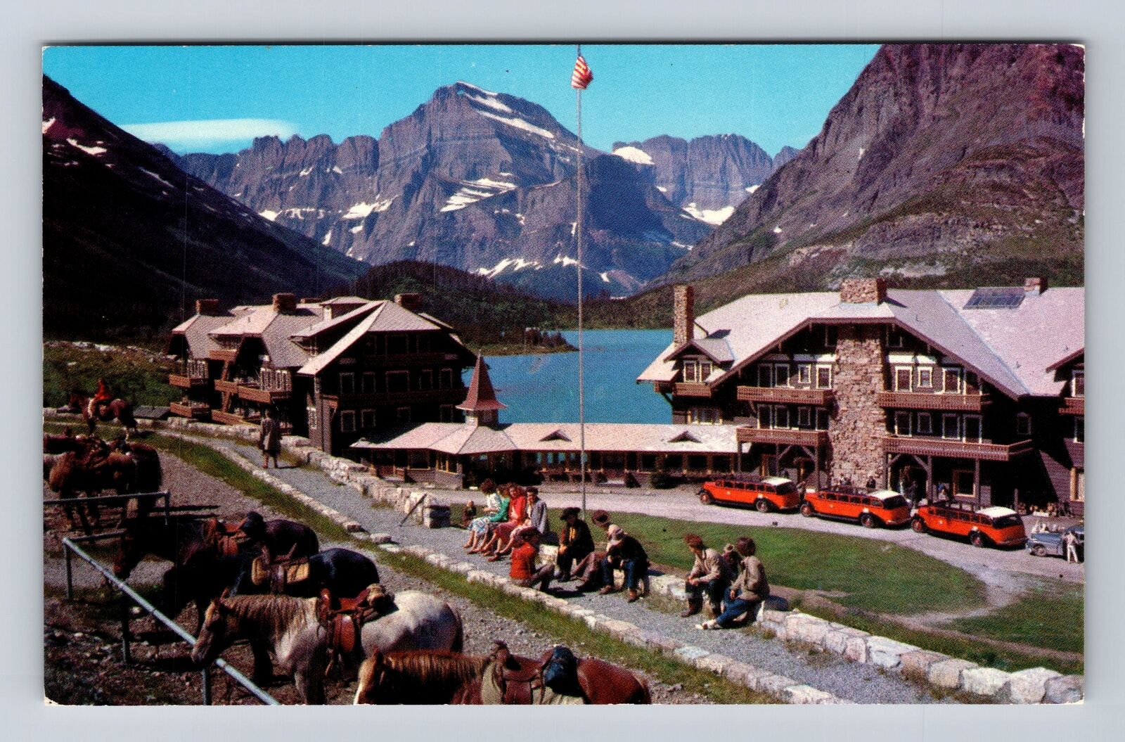 Glacier National Park, Many Glacier Hotel, Series #GPC27, Vintage Postcard