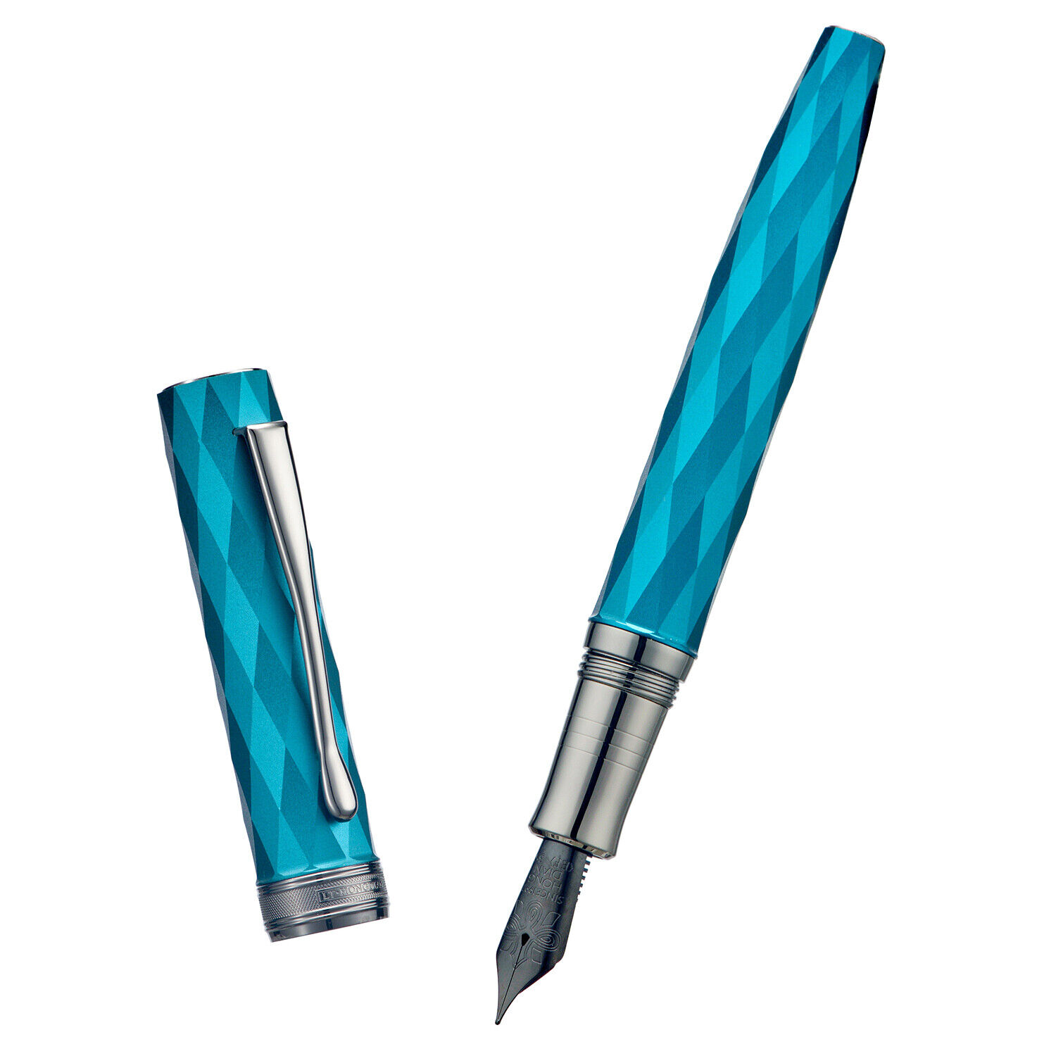 Hongdian N11 Fountain Pen EF/F Nib &Converter, Polygonal Aluminum Alloy Gift Pen