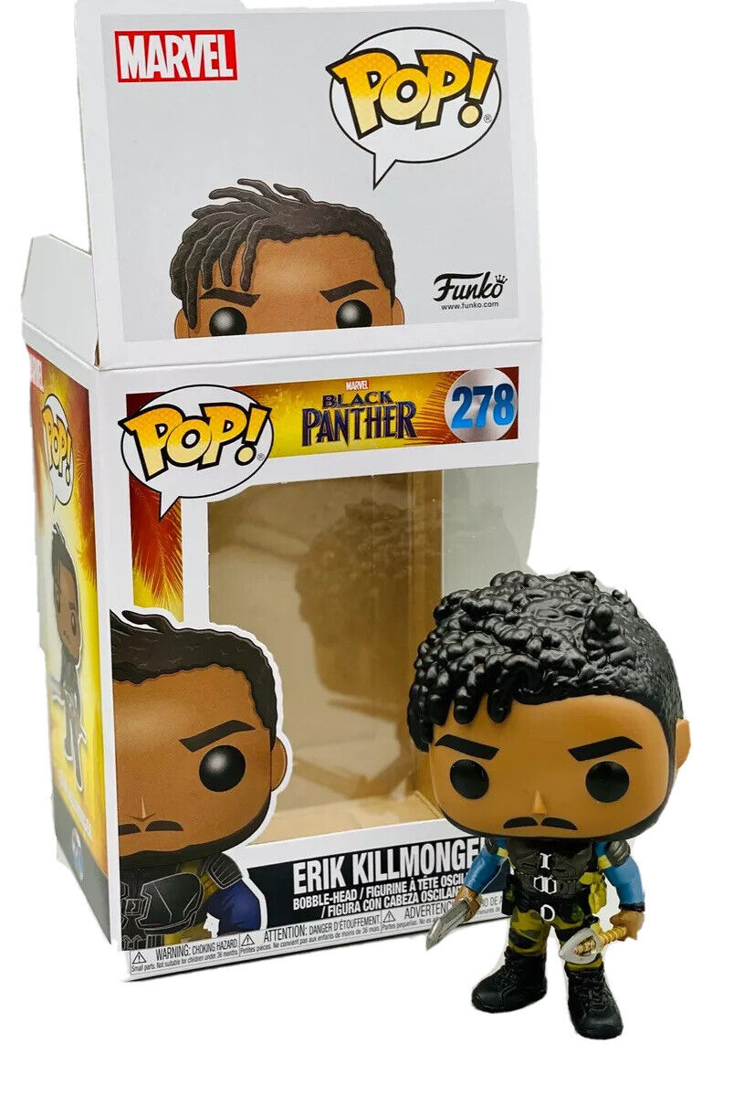 Funko Pop Marvel Black Panther #278 Erik Killmonger • Protector • 