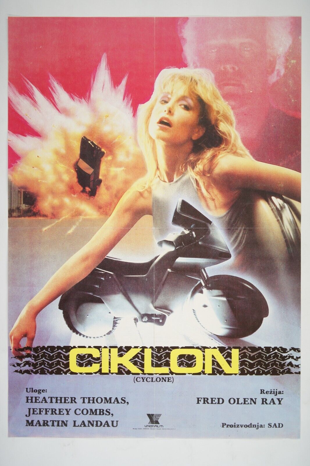 CYCLONE / TORNADO Original exYU movie poster 1987 HEATHER THOMAS, JEFFREY COMBS