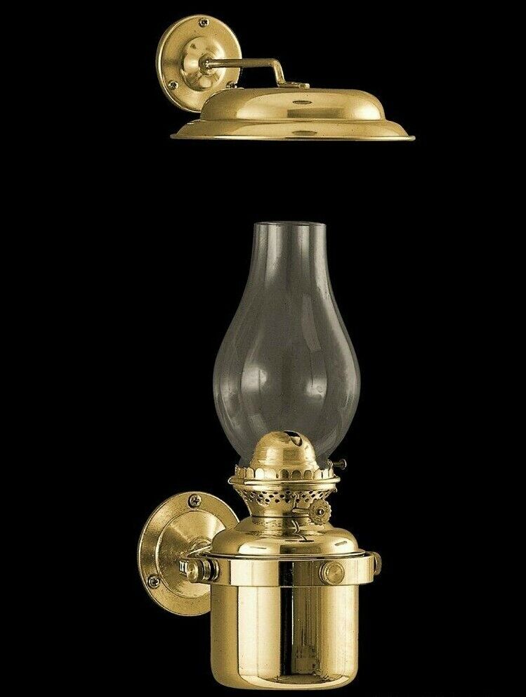 DHR Brass Gimbal Oil Lamp w/ Smoke Bell Lantern