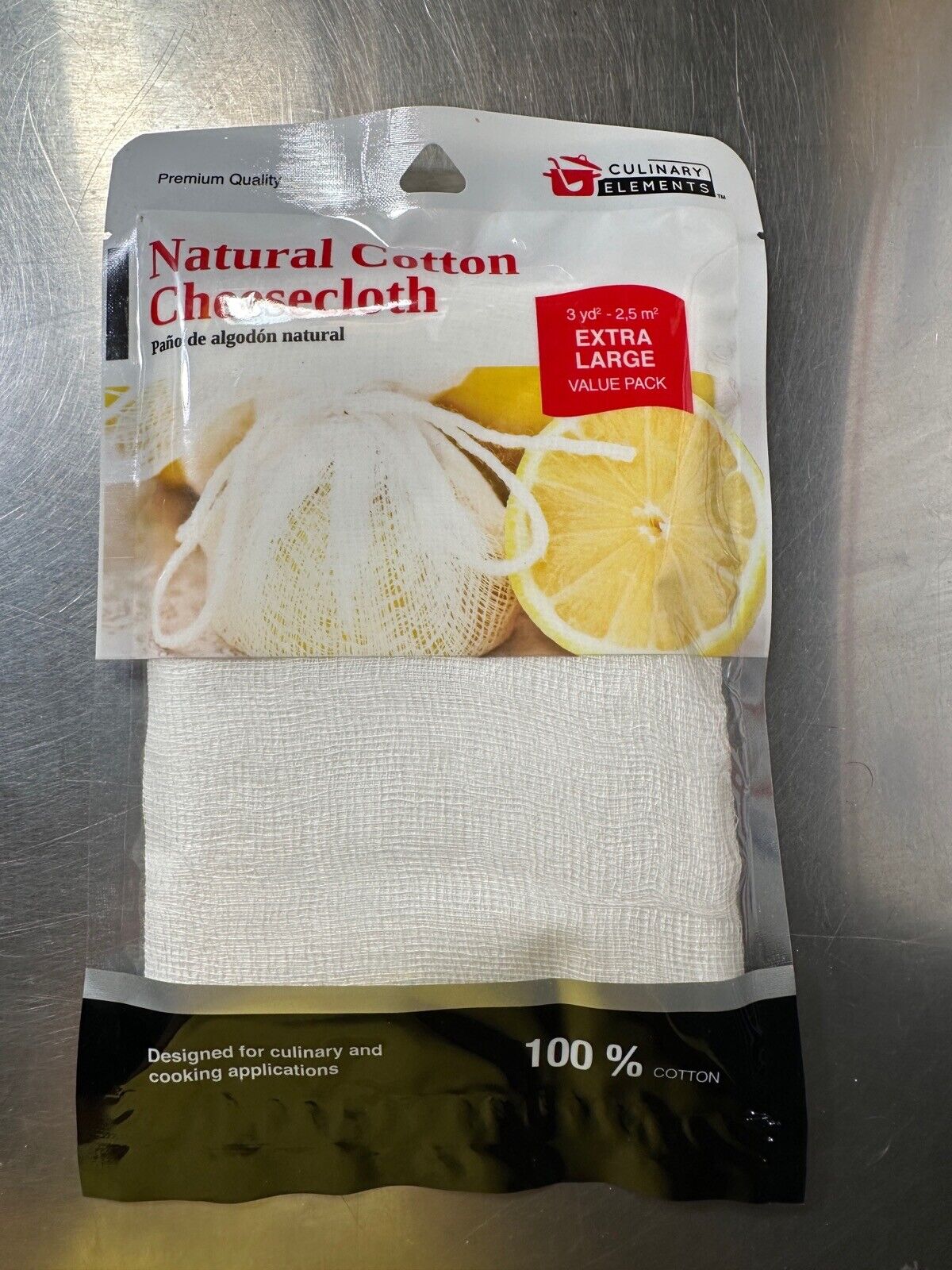 Jacent Culinary Elements Natural Cotton Cheesecloth 3yds Extra Large New In Pack