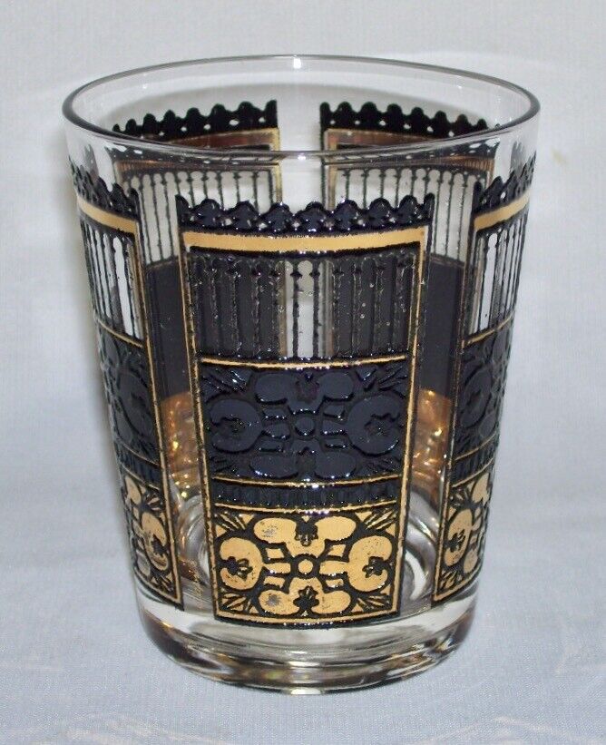 Beautiful Large DOUBLE OLD FASHIONED GLASS w/Gate-Door Design (16 Oz.)
