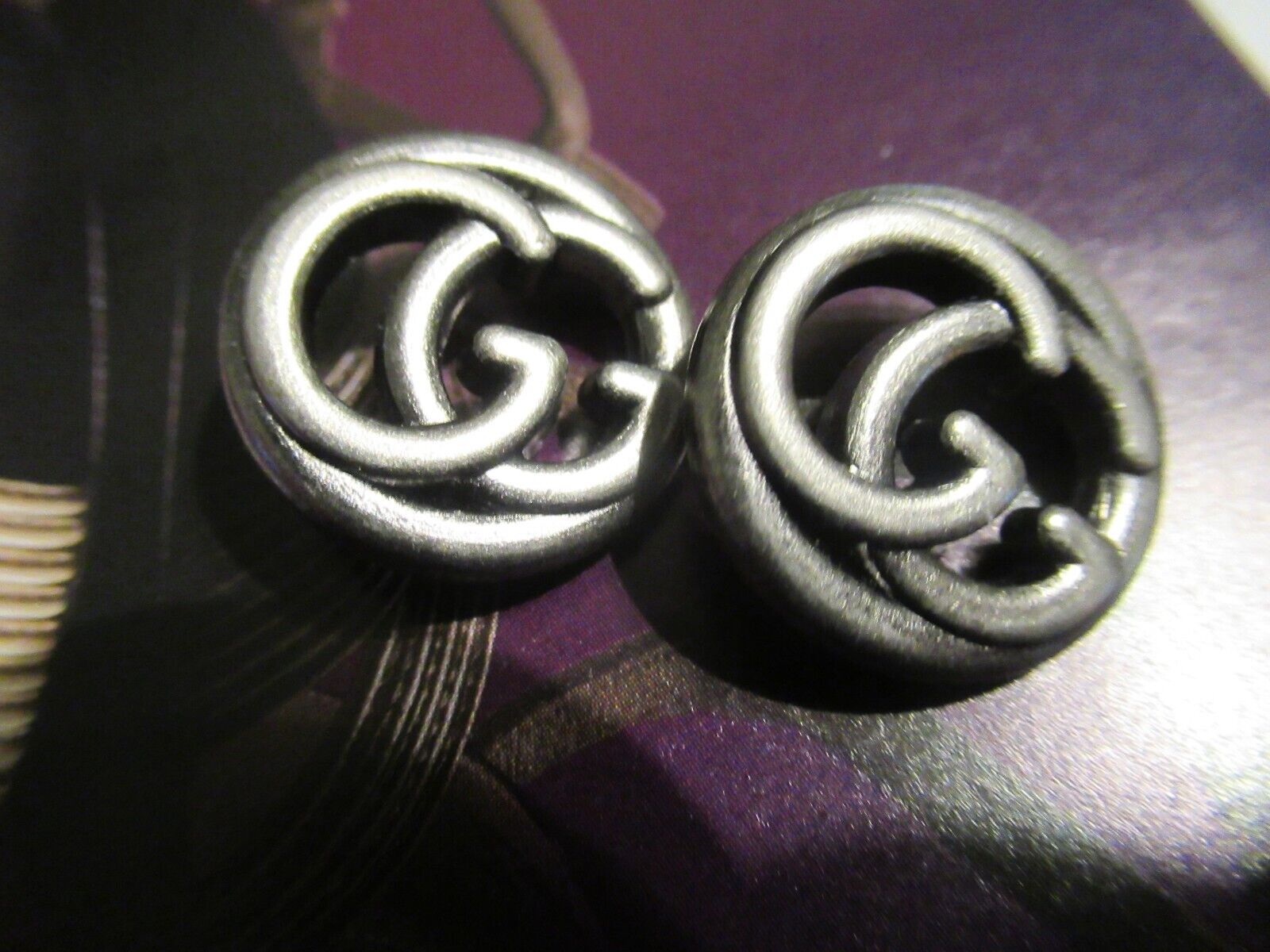 Gucci 2  buttons PEWTER SILVER TONE  20 mm   THIS IS FOR 2