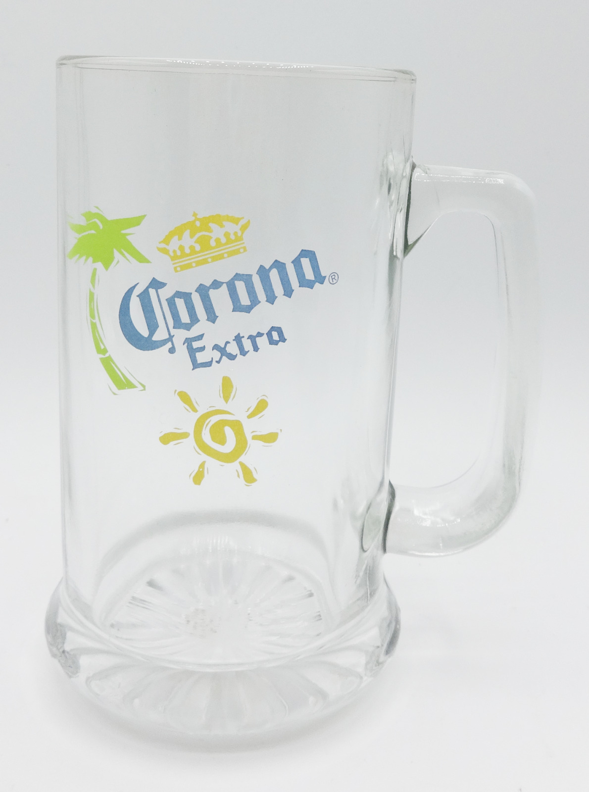Corona Extra Advertising Glass Beer Mug Stein - Starburst Base