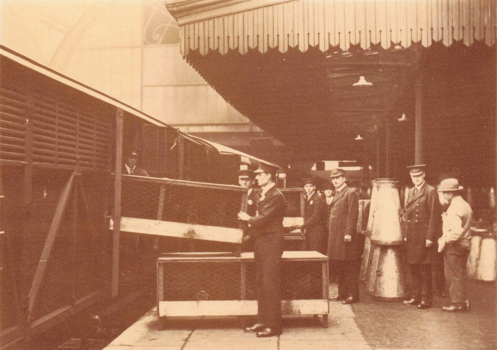 Postcard Early Freight Series One Early Morning Paddington Platform 1 1922