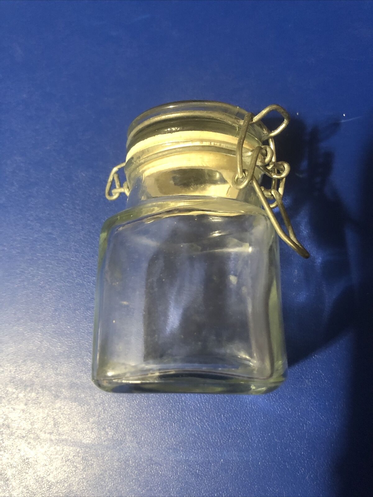 smalley jar.  Clear Glass