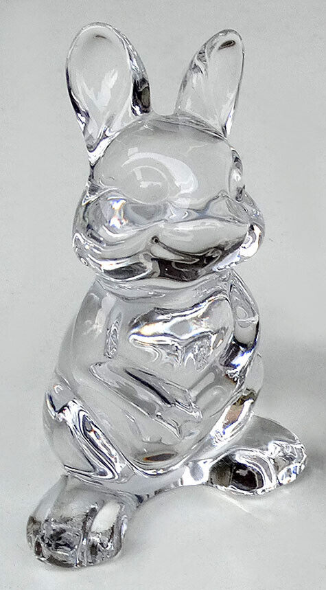 Princess House Lead Crystal Bunny Rabbit Pets 24% Lead Crystal Glass Paperweight