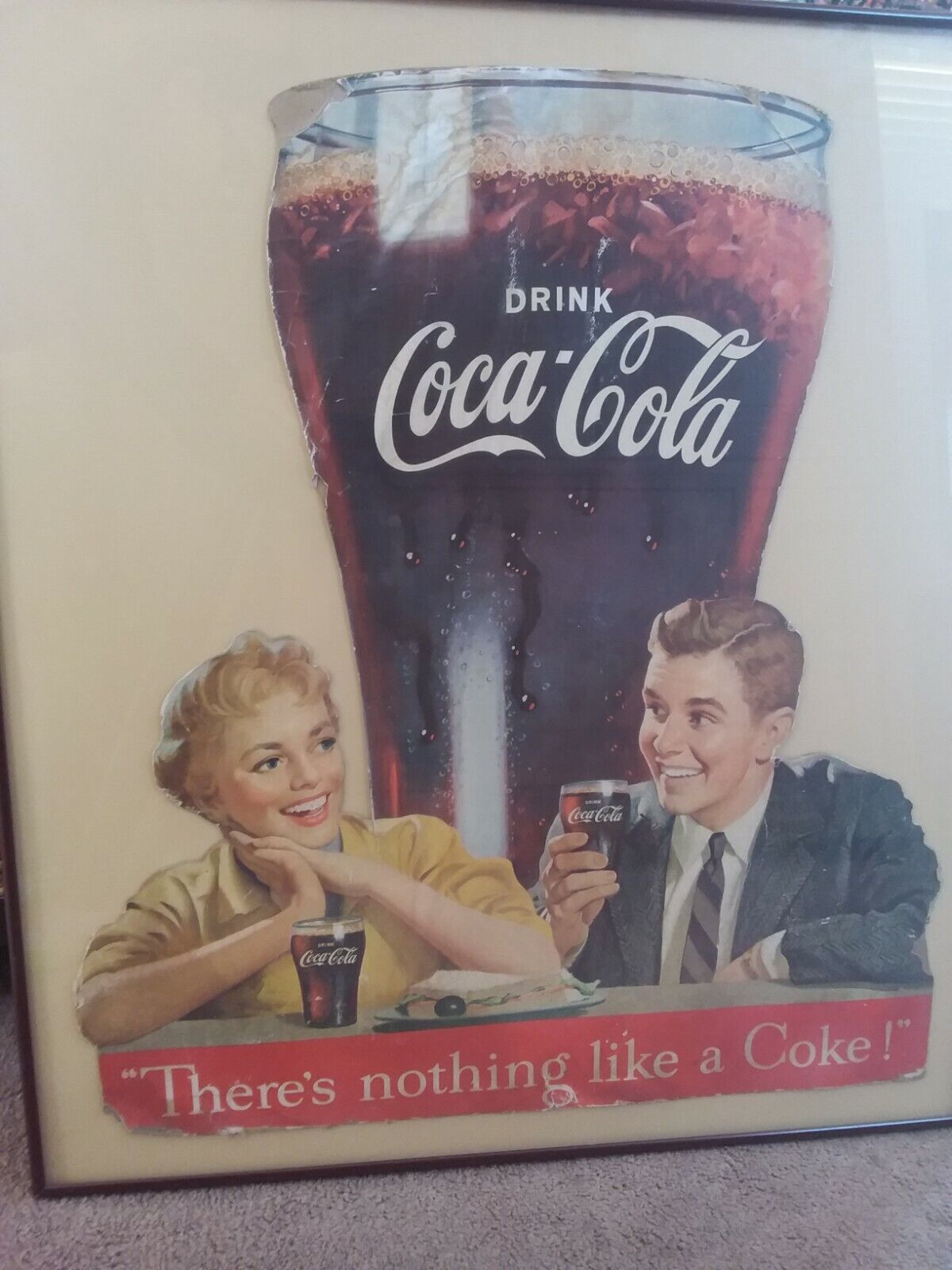 Vintage Rare 1940\'s-50\'s Coca Cola Cardboard \