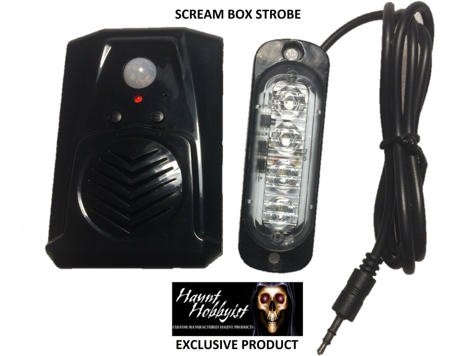 Scream Box Strobe Programmable Speakers RED LED scary computer Halloween alarm 