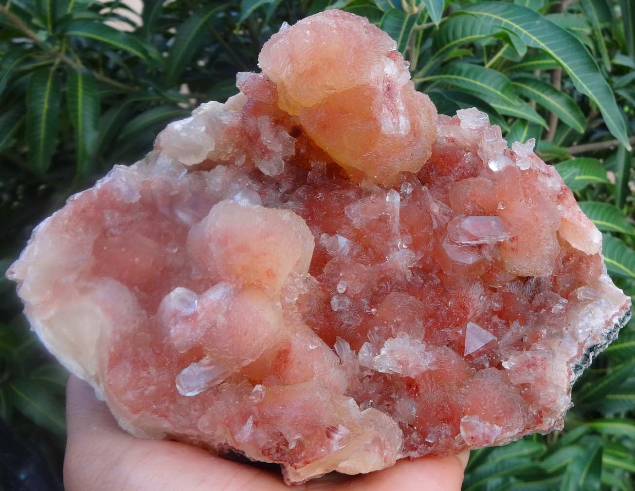 AWESOME RED STILBITE ON BASE APOPHYLLITE CLUSTERS MINERALS