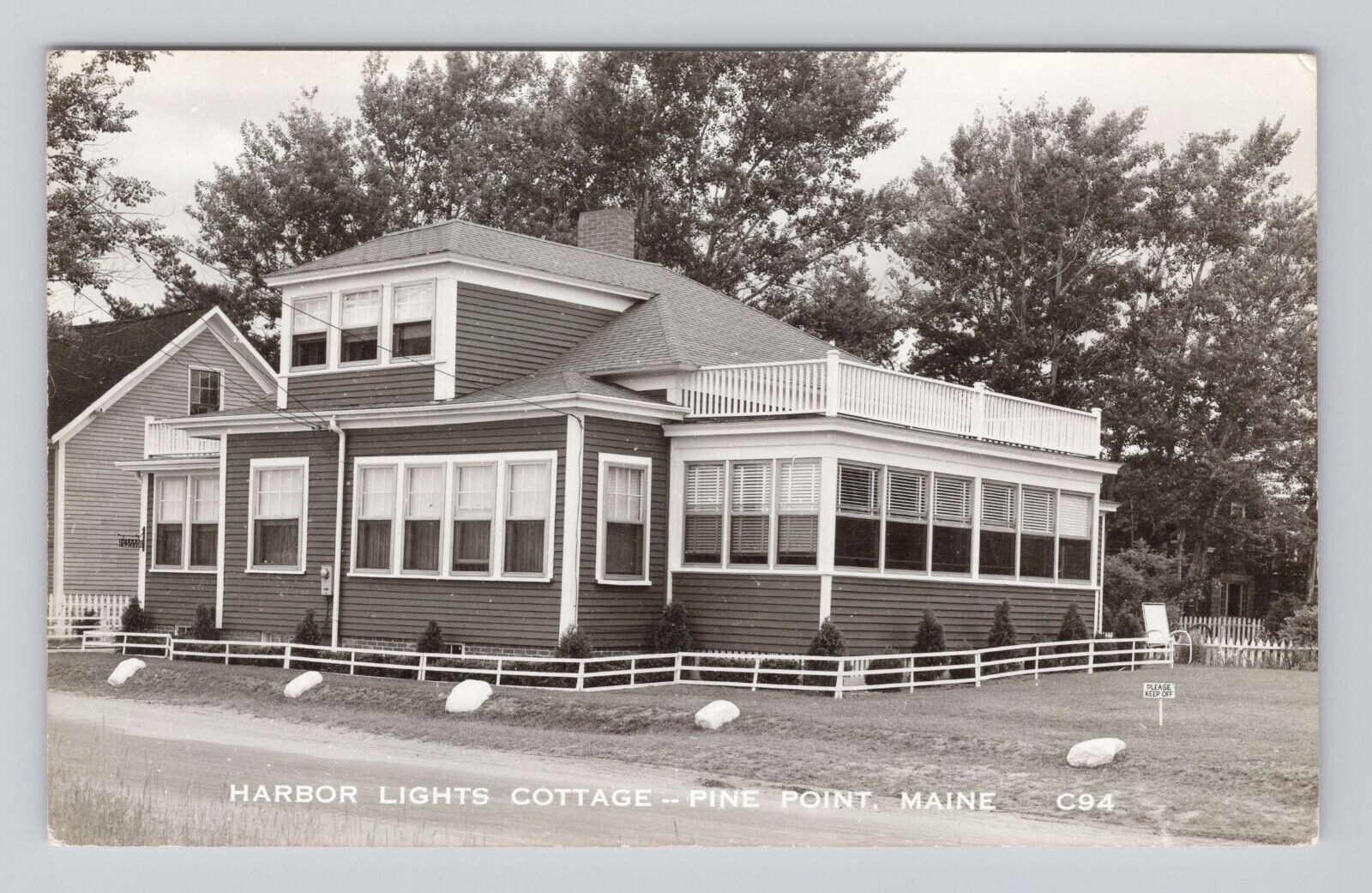 Postcard RPPC Harbor Lights Cottage Pine Point Scarborough Maine