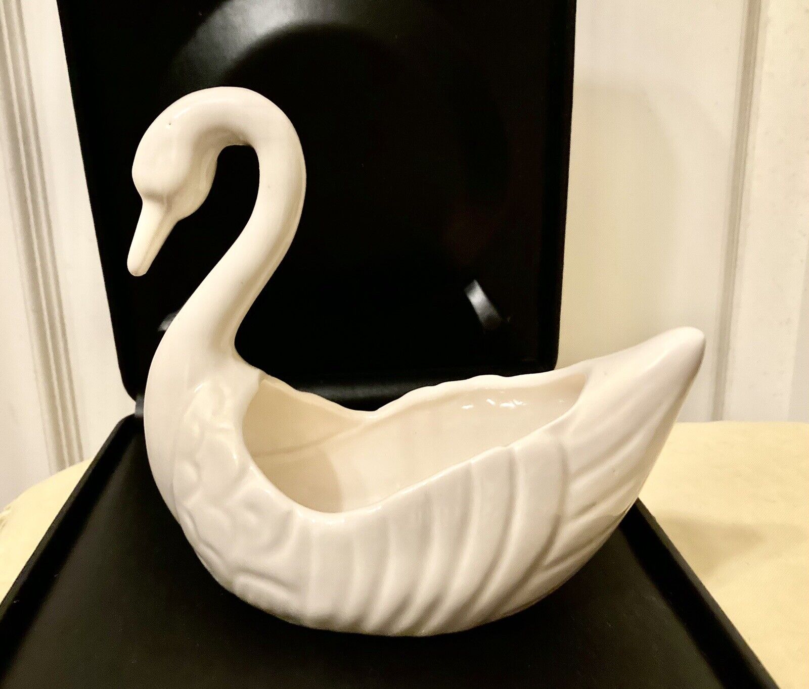Swan Planter Pot Vase Ceramic 6.5” x  6”  x 3”