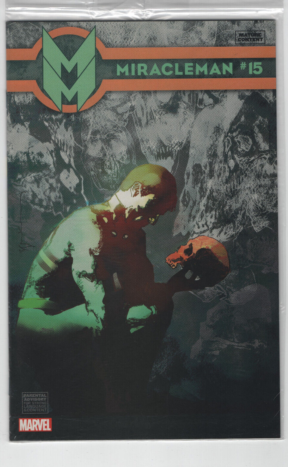 MIRACLEMAN #15 Bill Sienkiewicz Skull Variant Sealed Polybag Marvel Comics 2015