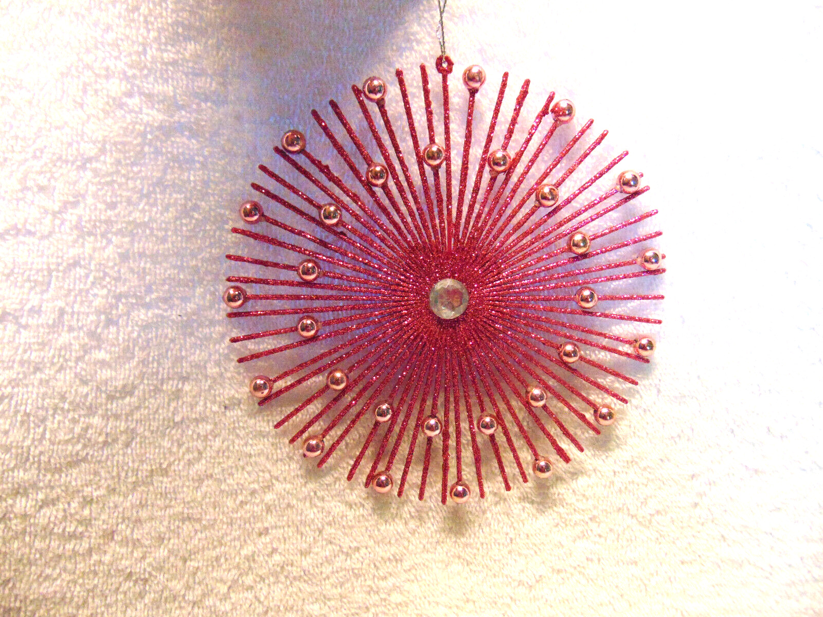 Pink Two Sided Beaded  Ornament  6\