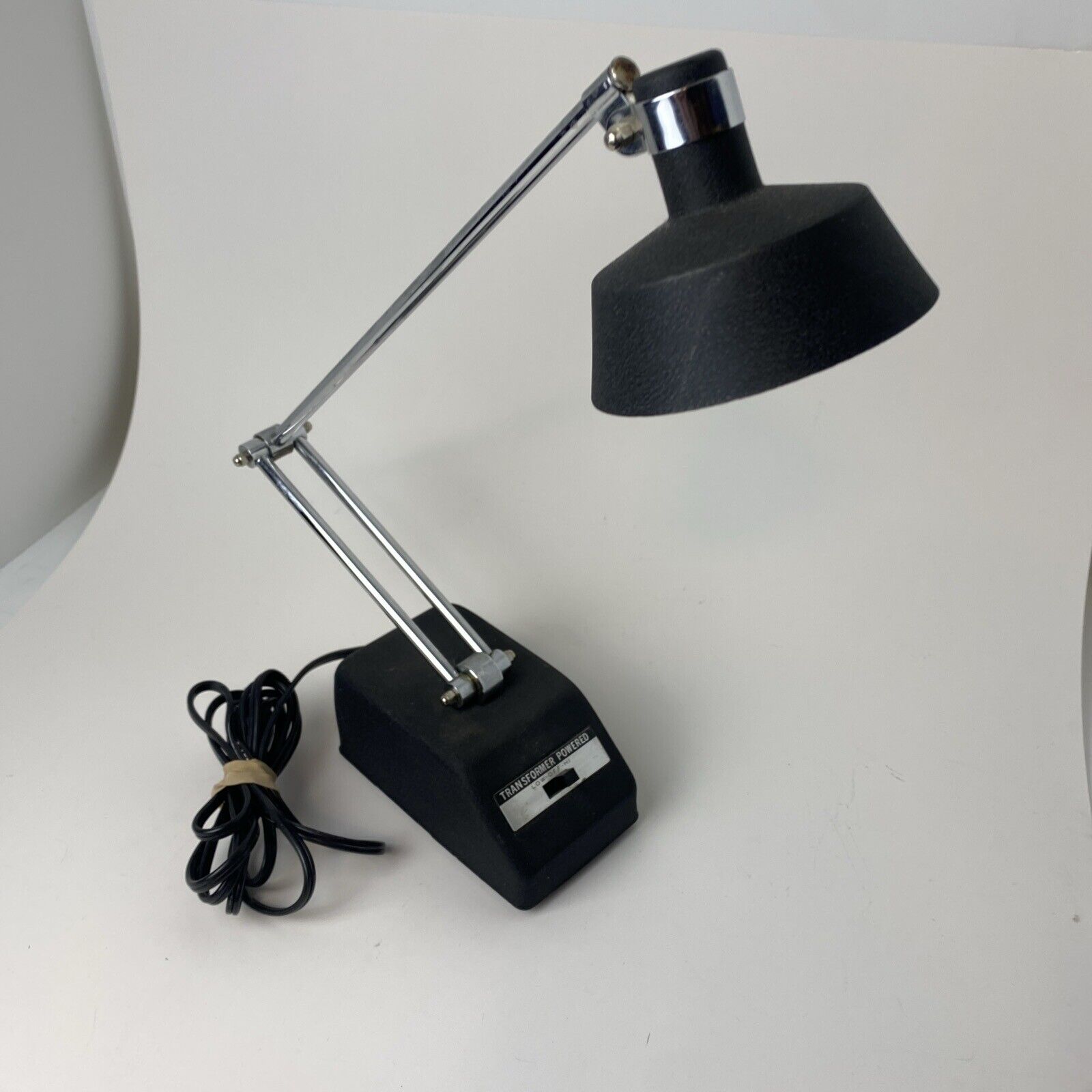 Vintage Mobilite Articulating Desk Lamp, Black with Lo/Hi Setting, Model #95 