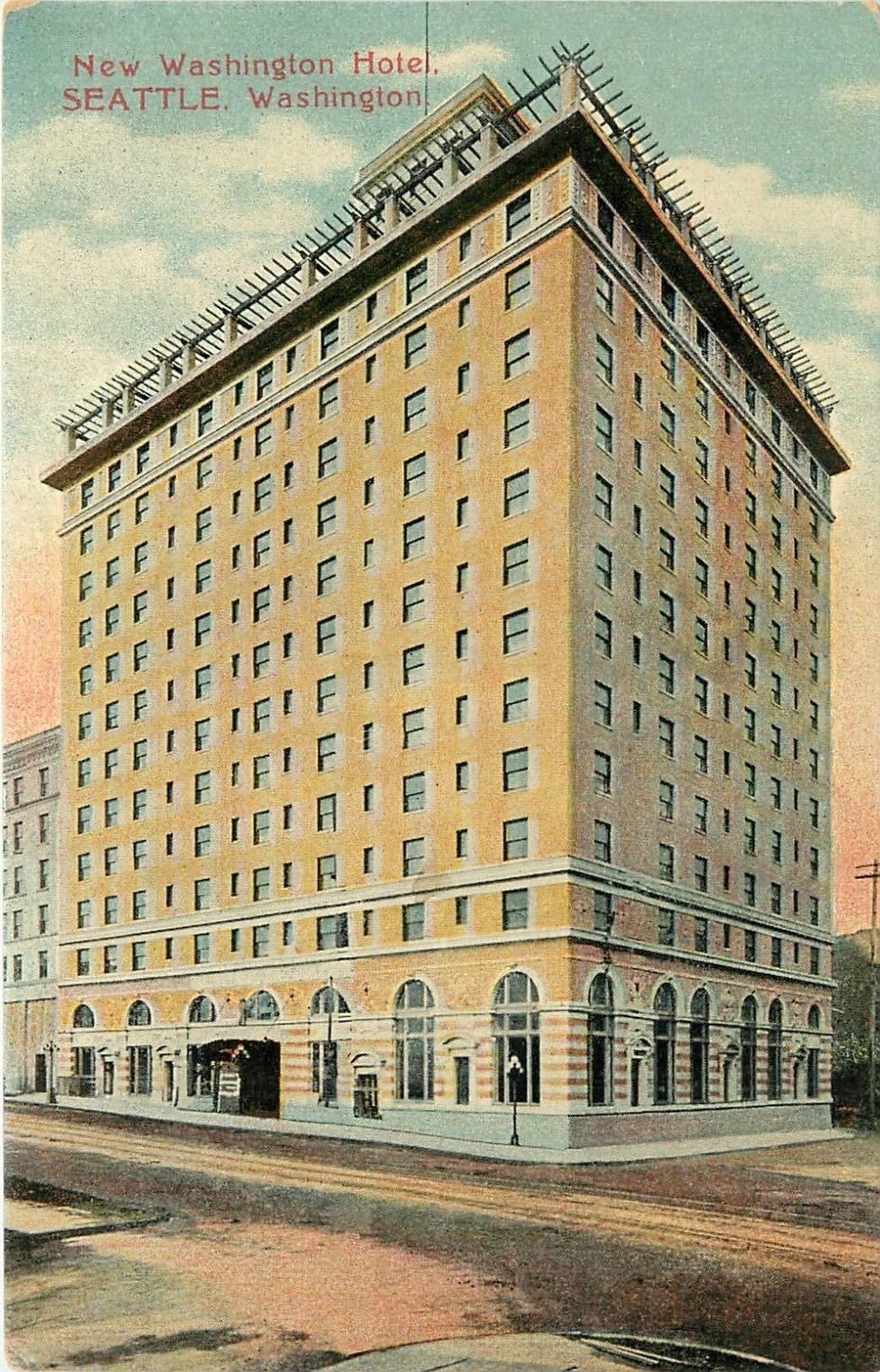 New Washinton Hotel Seattle Washington WA Postcard