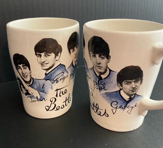 Beatles - Vintage coffee/tea mugs with photos of fab four