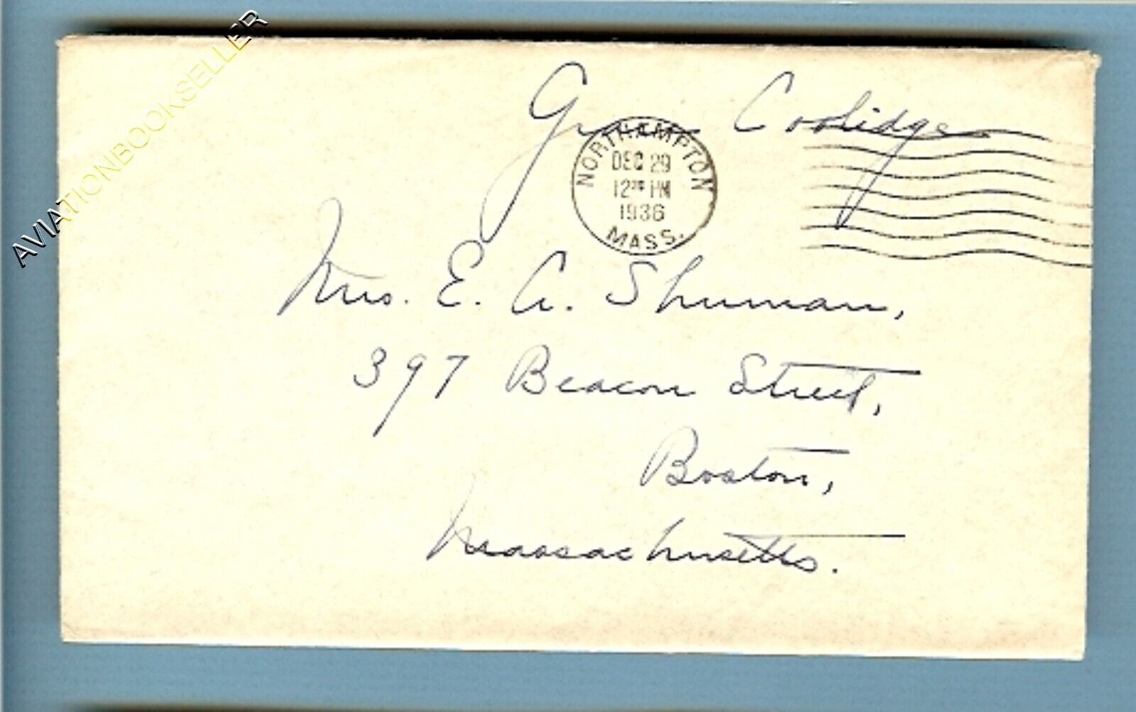 Grace COOLIDGE, WIFE OF THE THIRTIETH PRESIDENT, Free Frank Signature 