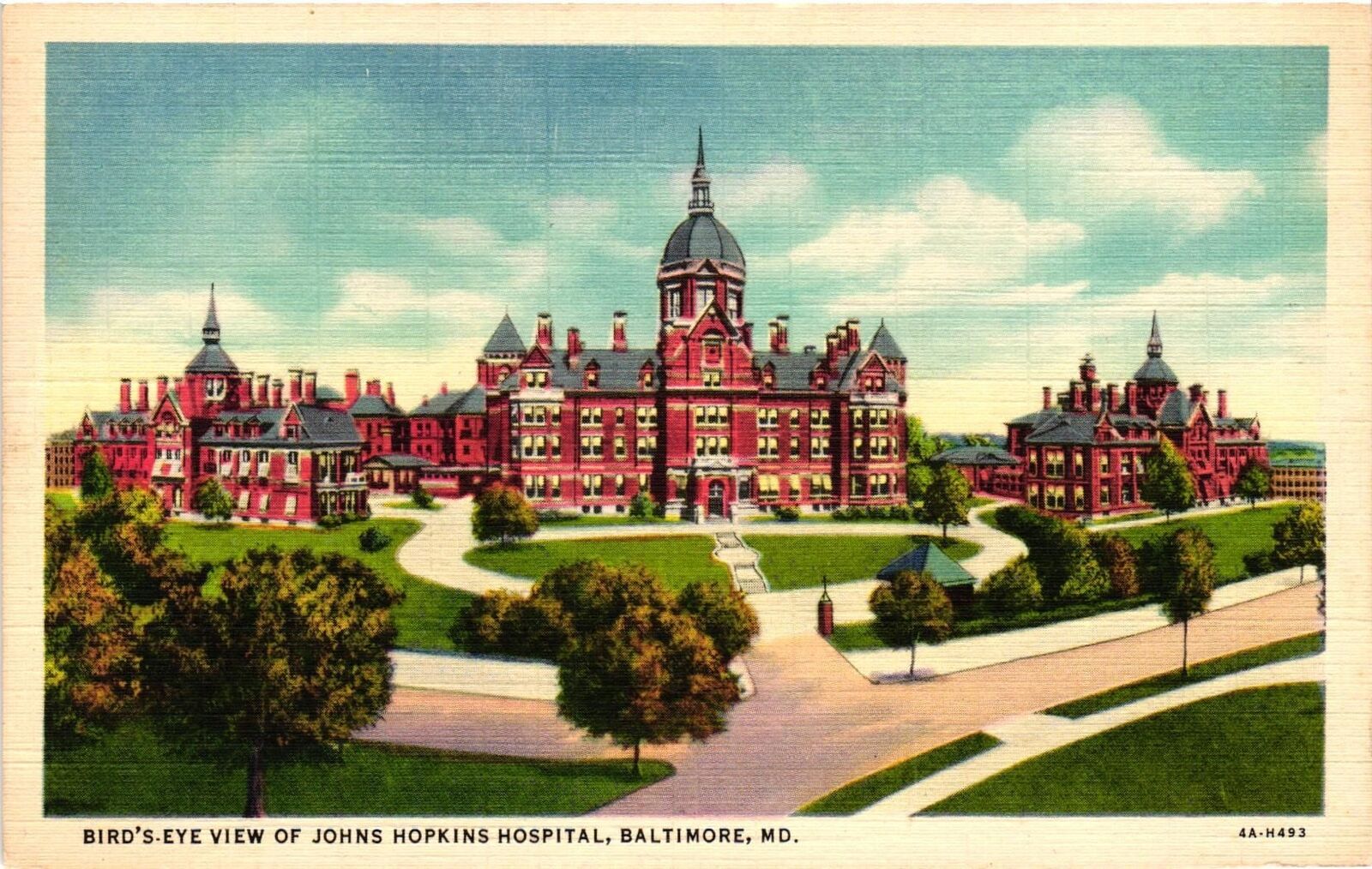 Vintage Postcard- John Hopkins Hospital, Baltimore, MD