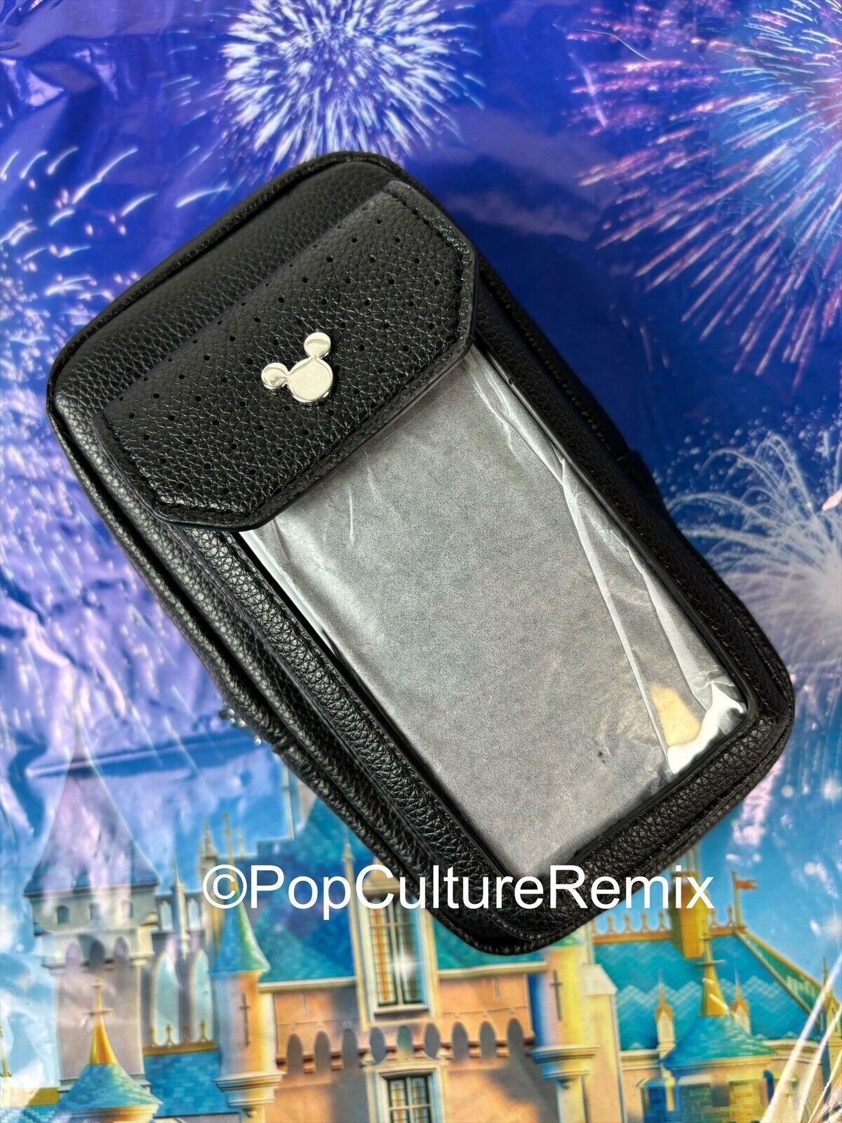 2023 Disney Parks Pin Trading Gear Black Silver Small Pin Bag Accessory New
