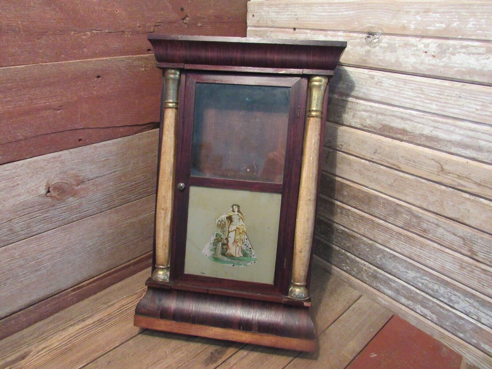 Vintage BRASS CLOCKS E.N. WELCH Mfg. - Clock Wood Case Cabinet - PARTS