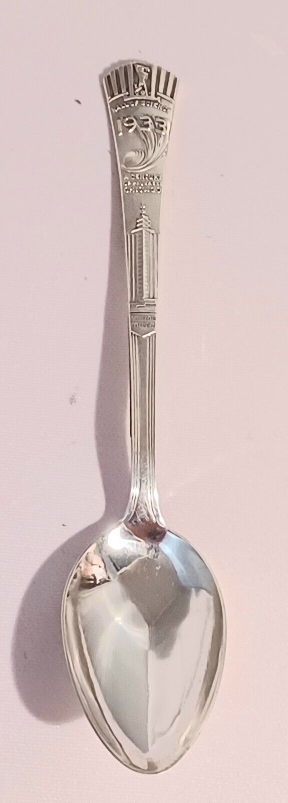 1933 Chicago Worlds Fair Sterling Souvenir Spoon