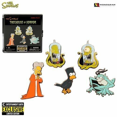 RARE - The Simpsons Halloween Treehouse of Horror Pin Set - Exclusive NEW MINT