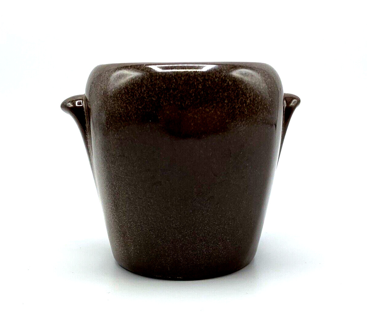 Vintage Frankoma Pottery Sugar Bowl Brown Satin Sapulpa Clay