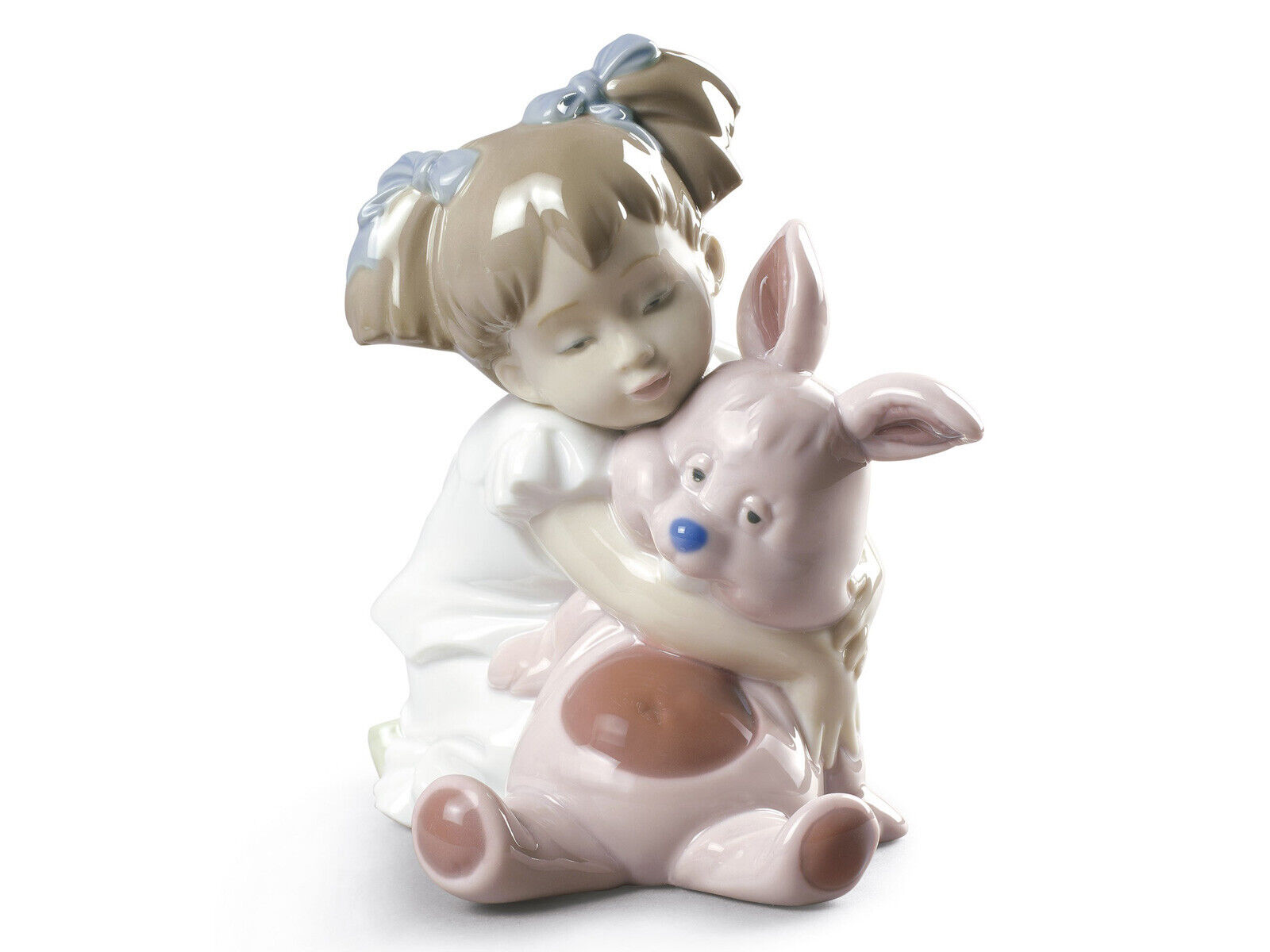 NEW NAO BY LLADRO HOW SOFT YOU ARE GIRL FIGURINE #1880 BRAND NIB TEDDY SAVE$ F/S