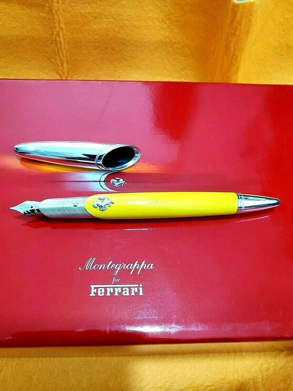 Montegrappa For Ferrari FA Pens, Three Total, Two Silver Yellow, One Red-Silver