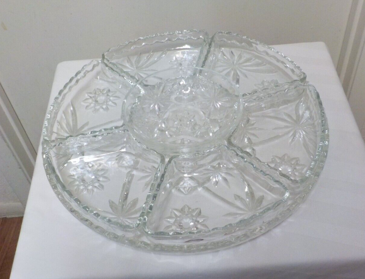 Early American PresCut EAPC Star Of David Lazy Susan Tray 8 Pieces
