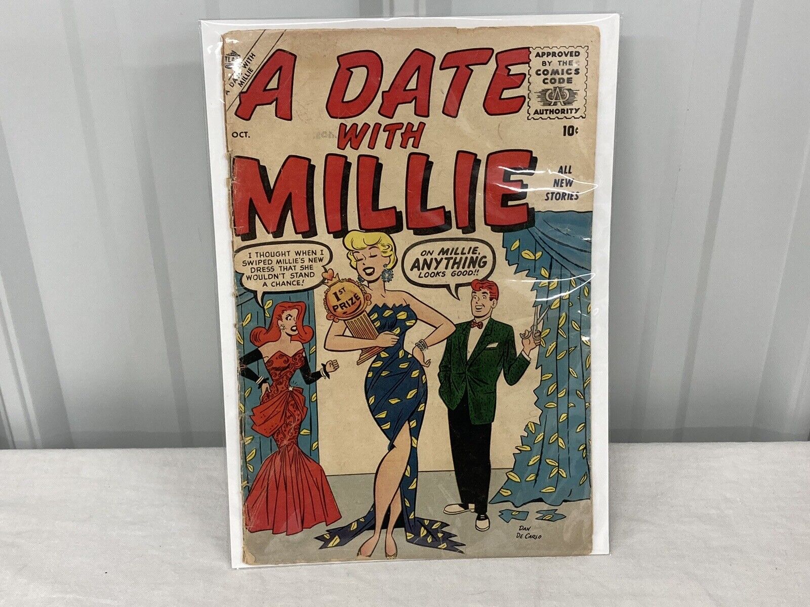 A DATE WITH MILLIE OCT.  ATLAS 1956 DAN DECARLO COVER & STORY LEE STORY Ungraded