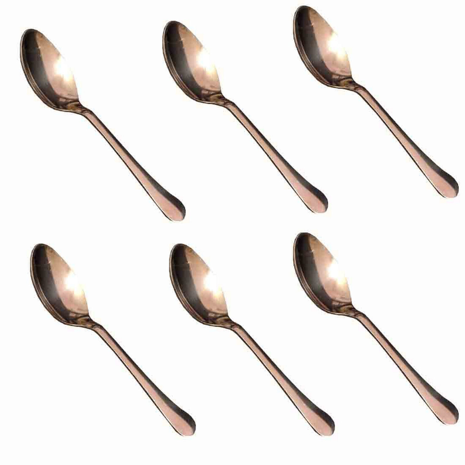 Indian Traditional Designer Copper Spoon For Serving dinner table Pack Of 6