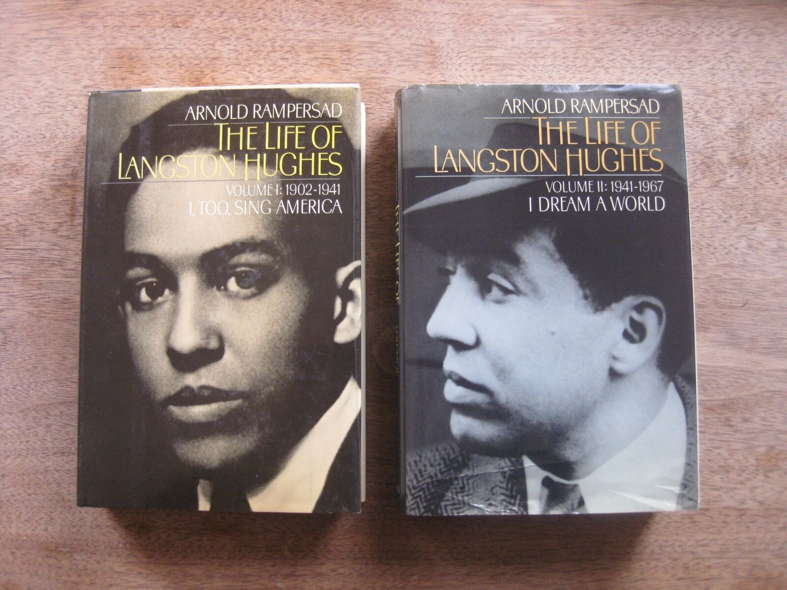SIGNED - THE LIFE OF LANGSTON HUGHES by Arnold Rampersad - 1st HCDJ 1988 Oxford