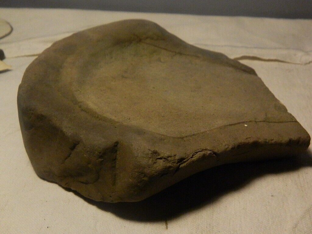 Rare Indian Artifact Horseshoe Shape Grind Stone Sandusky River Ohio Field Find