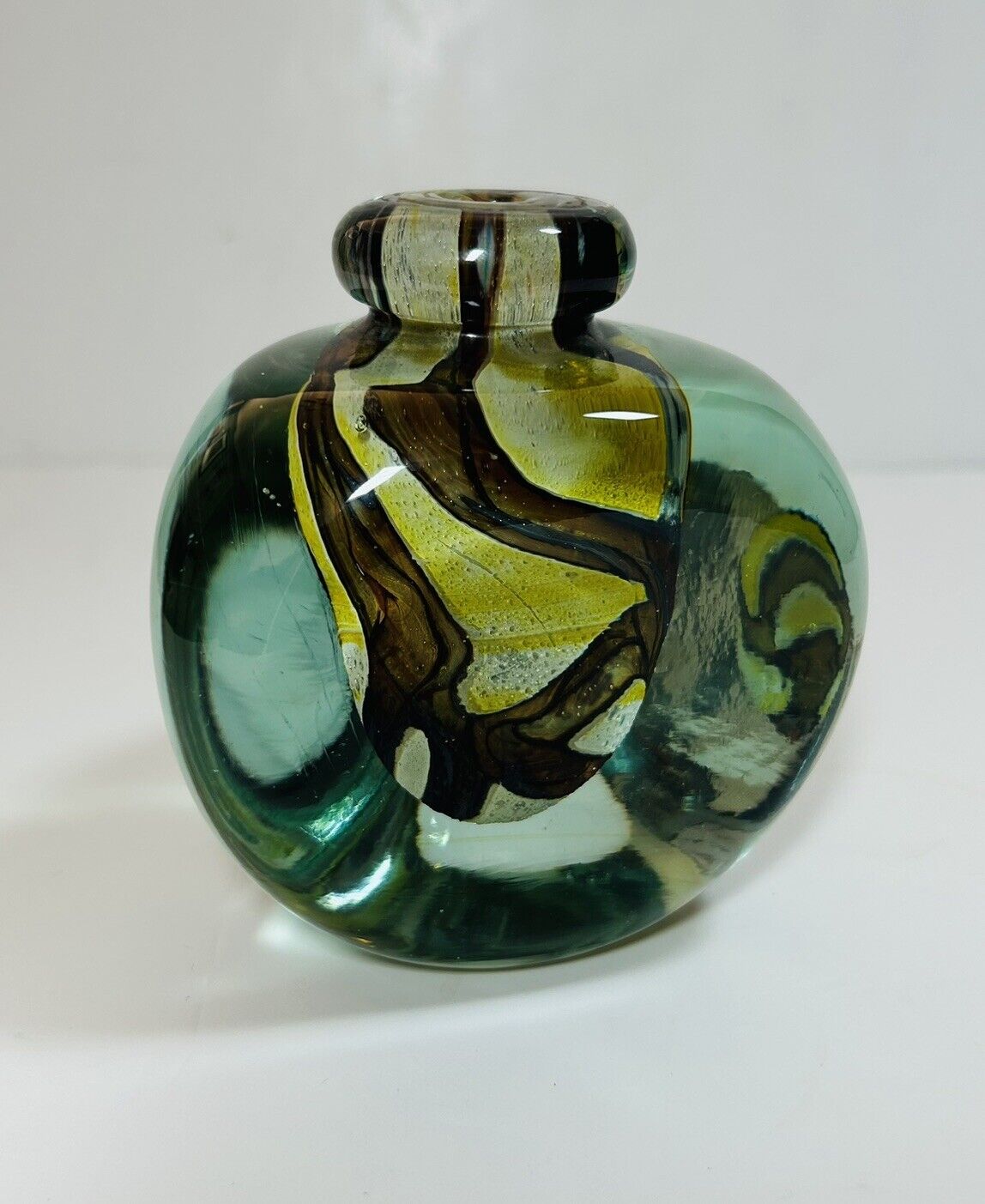 Vintage Late 20th Century Mdina Art Glass Perfume Scent Bottle Signed Circa 1970