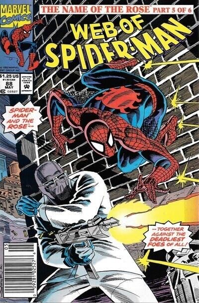 Web of Spider-Man (1985) #88 Newsstand VF. Stock Image