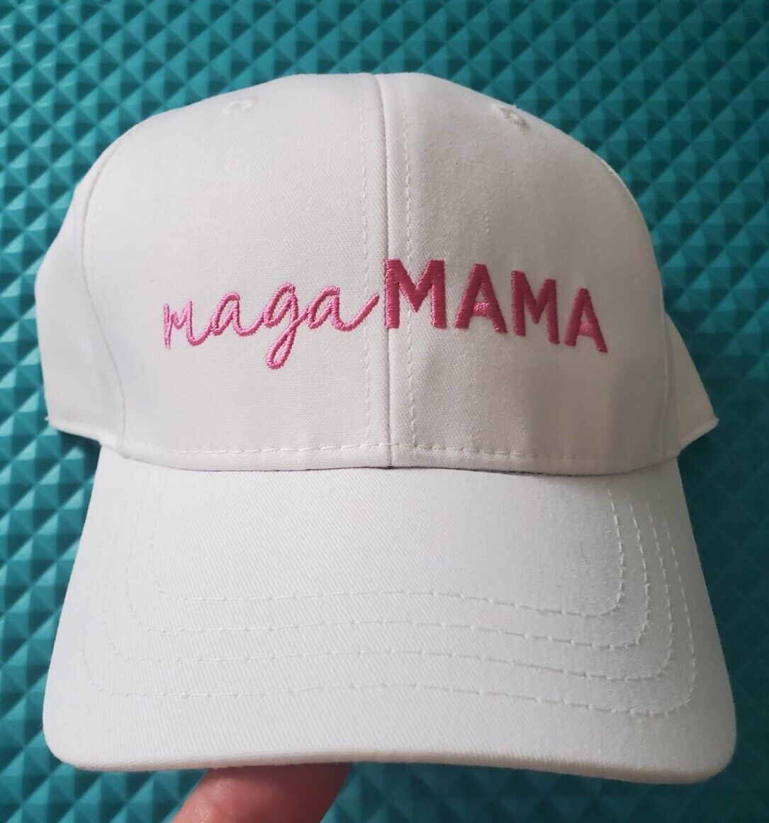 Mother Day Gift - Pres. TRUMP OFFICIAL HAT MAGA MAMA WHITE & PINK NEW RARE