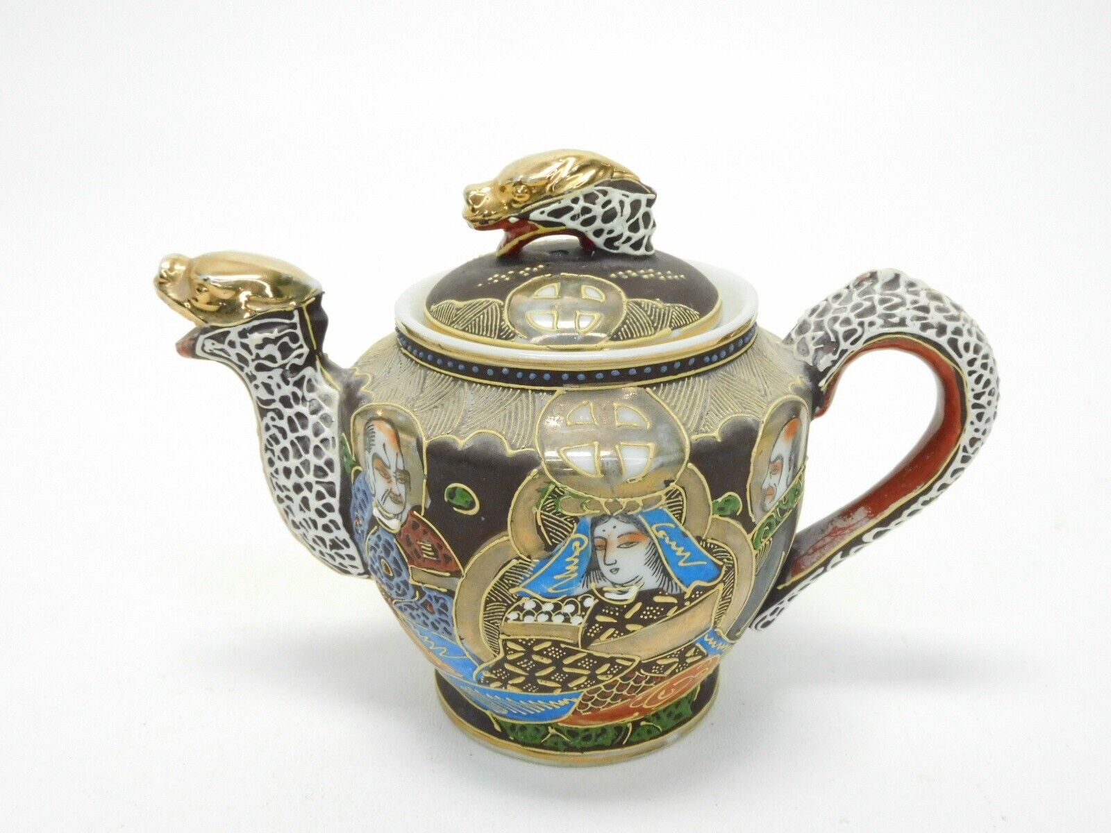 1930's Vintage Authentic Japanese Dragon Teapot Signed Huangshan