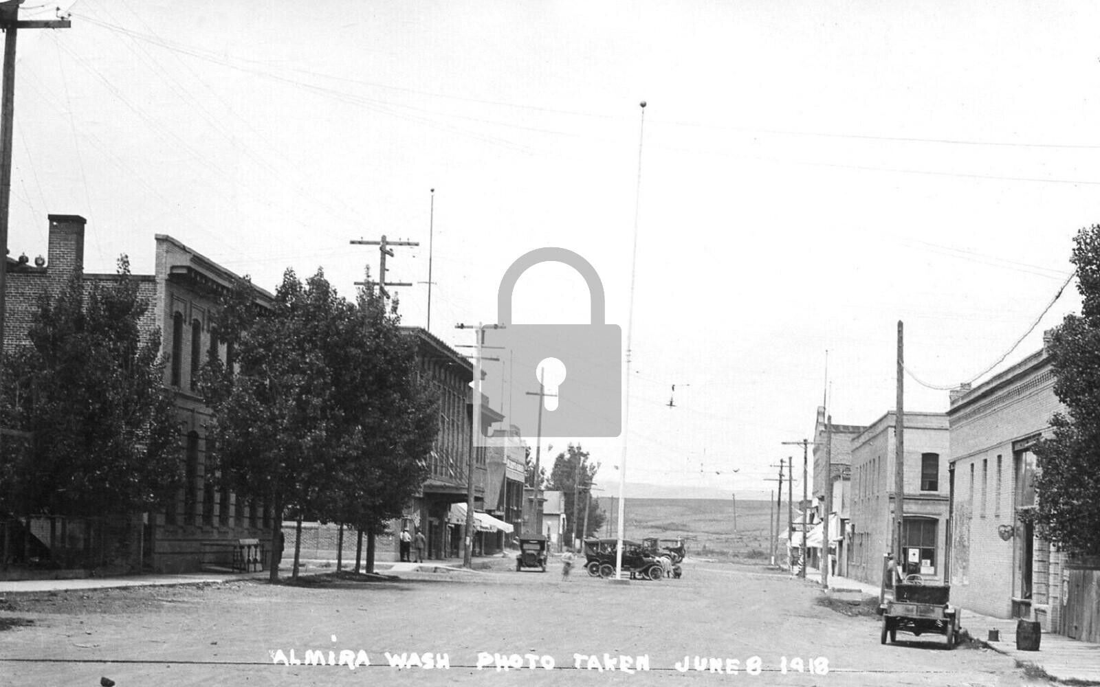 Street View Almira Washington WA Reprint Postcard