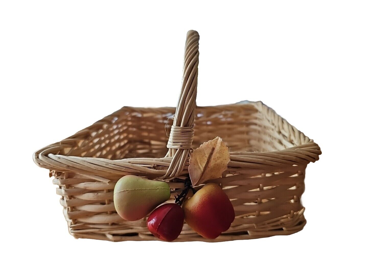 Paper Napkin Basket With Apple Cherry & Pear Decor