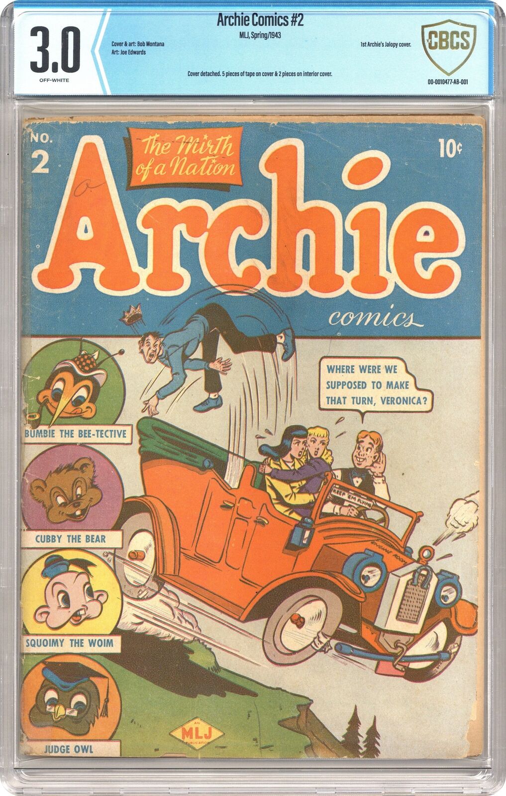 Archie #2 CBCS 3.0 1943