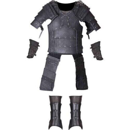 Real Leather Medieval Viking Warlord Armour Celtic Roman Warrior Armor-Y78