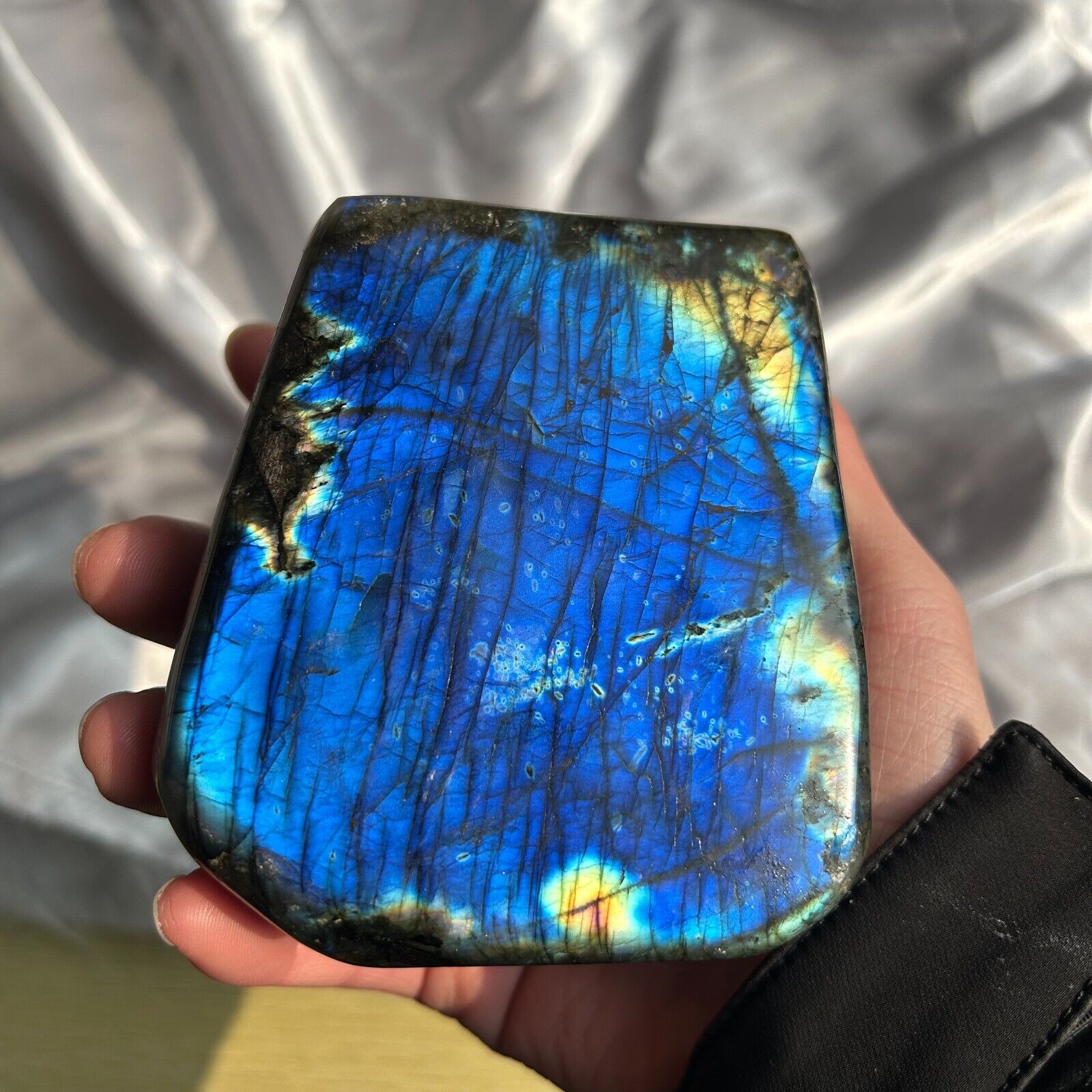 1.04kg Stunning Blue Flashy Natural Labradorite Freeform Crystal Display Healing