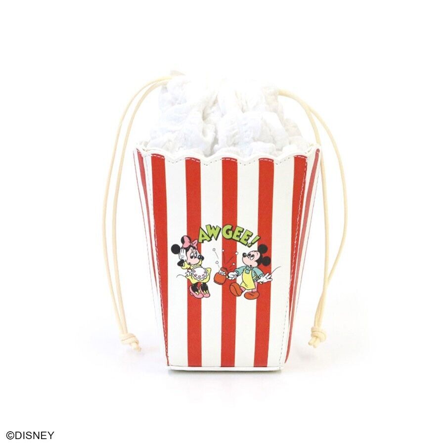 Japan Tokyo Disney ACCOMMODE Mickey Minnie Popcorn Pouch