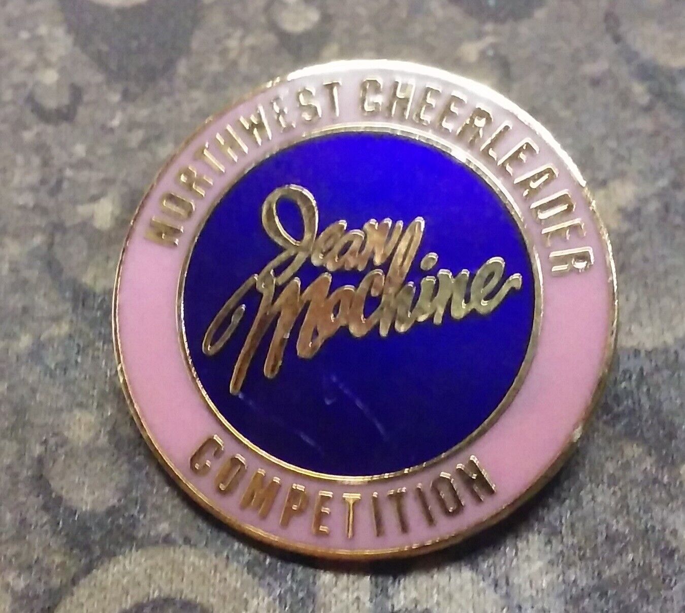Northwest Cheerleader Competition Jean Machine vintage pin badge 
