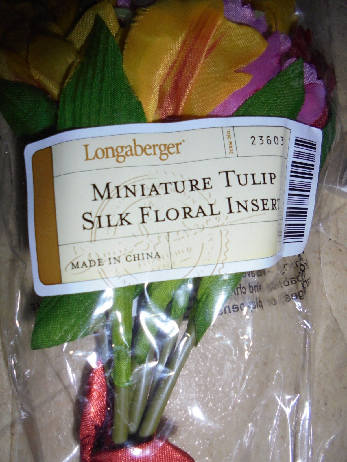 Longaberger May Series Miniature Tulip Silk Floral Flowers for basket NEW