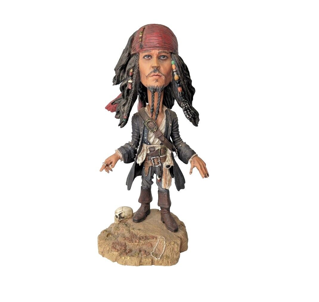 Disney NECA Johnny Depp CAPTAIN JACK SPARROW Pirates of the Caribbean Bobblehead